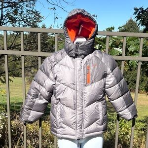 NWOT Vertical 9 Gray and Orange Winter Snow Puffer Jacket Coat Size Small 8